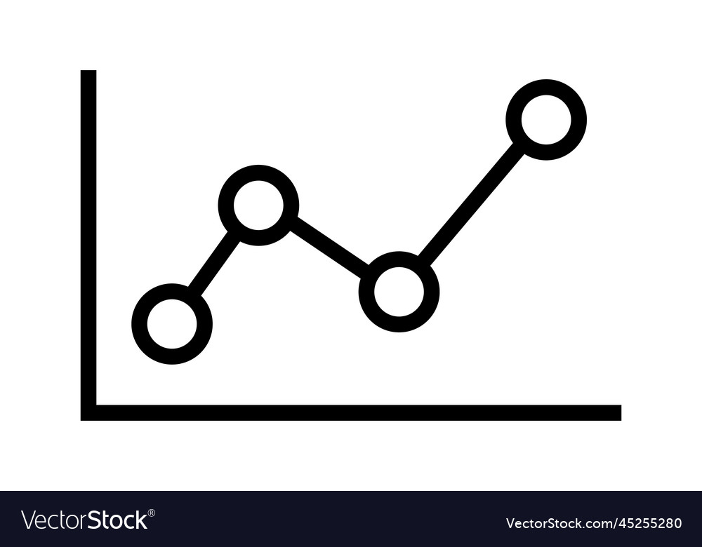 Simple chart icon or data analysis and statistics