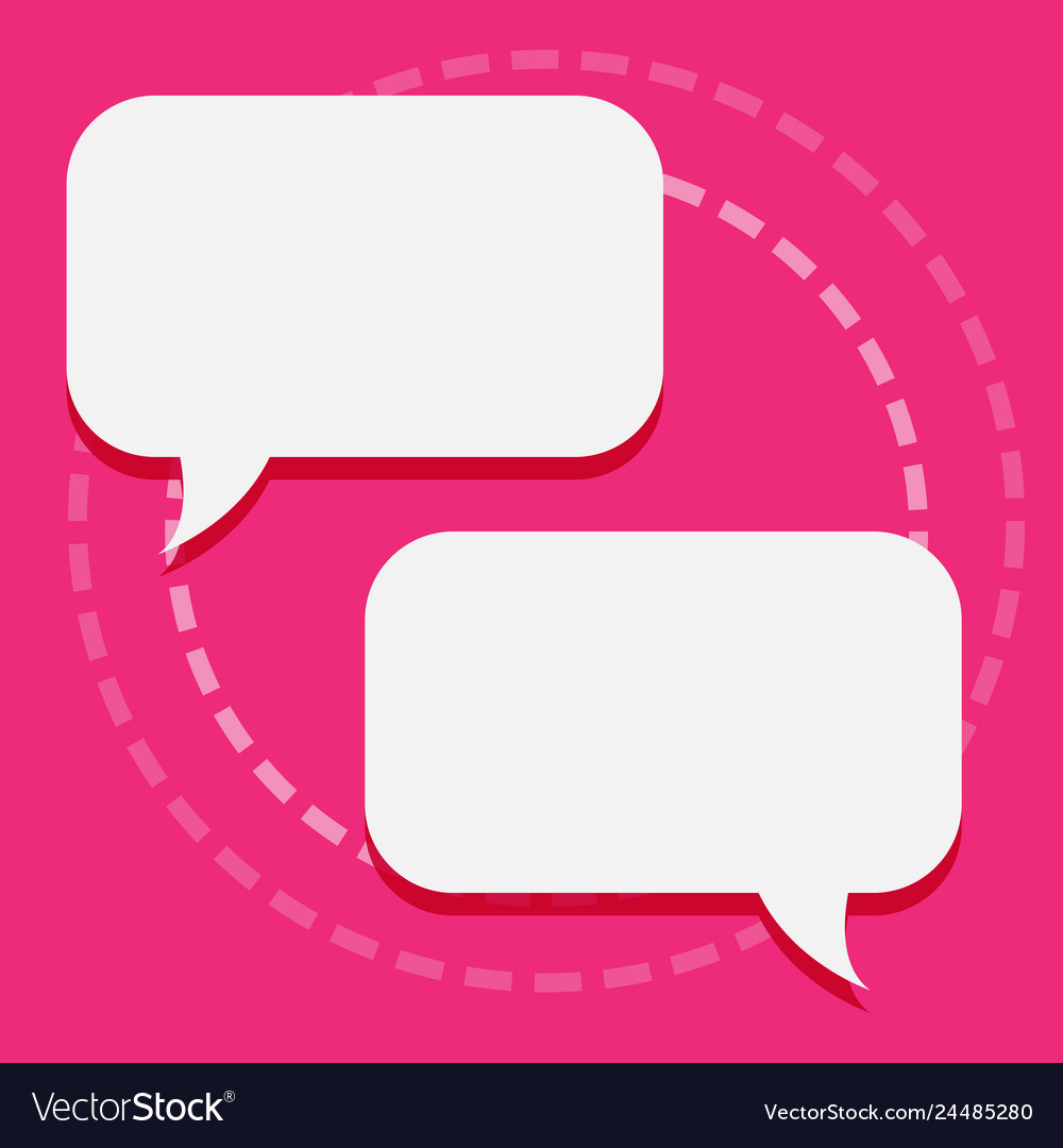 Two rectangular blank white speech bubble vector image Two rectangular blank white speech bubble