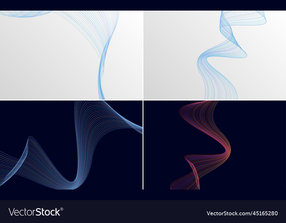 Use these abstract waving line backgrounds vector image Use these abstract waving line backgrounds
