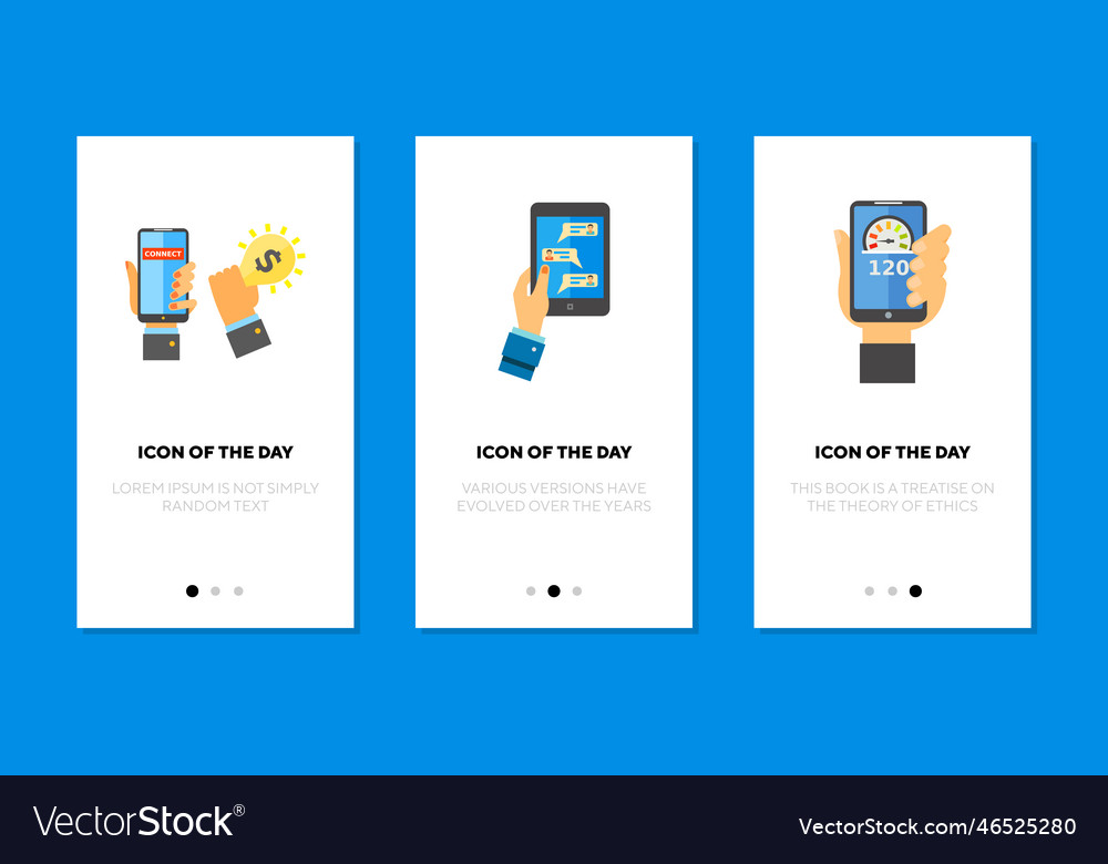 Using digital device flat icon set vector image Using digital device flat icon set