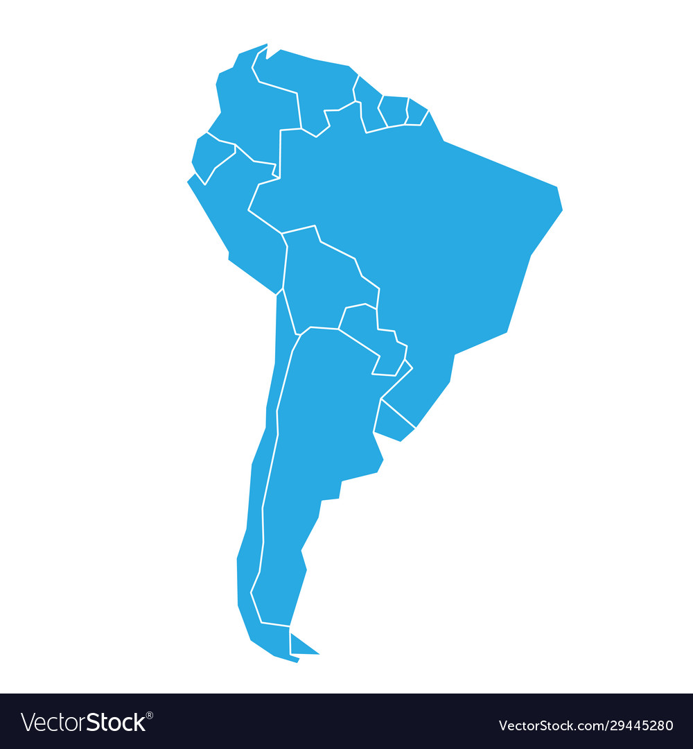 Very simplified infographical political map vector image Very simplified infographical political map