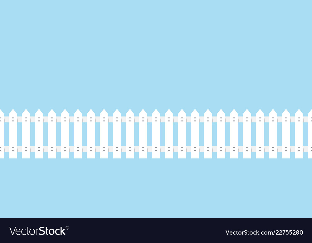 Wooden fence white Royalty Free Vector Image - VectorStock
