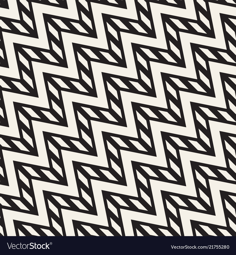 Zigzag Line Pattern - Monochrome