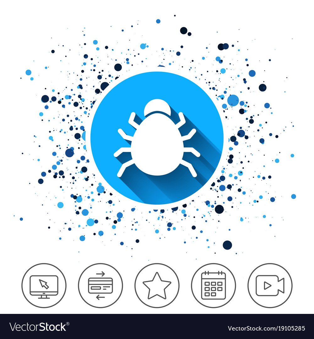 Bug sign icon virus symbol software error Vector Image