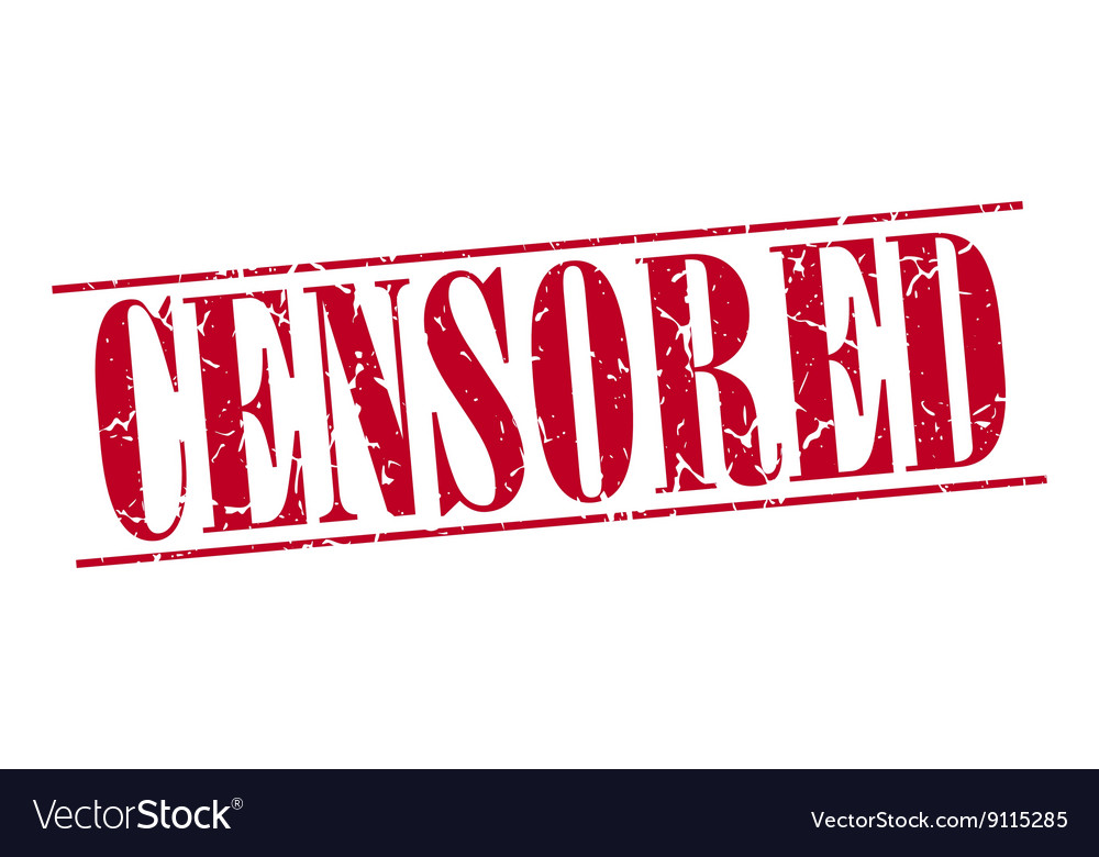 Censored red grunge vintage stamp isolated Vector Image