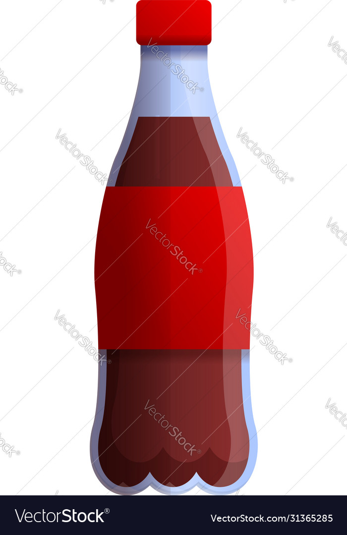 Cola drink bottle icon cartoon style Royalty Free Vector