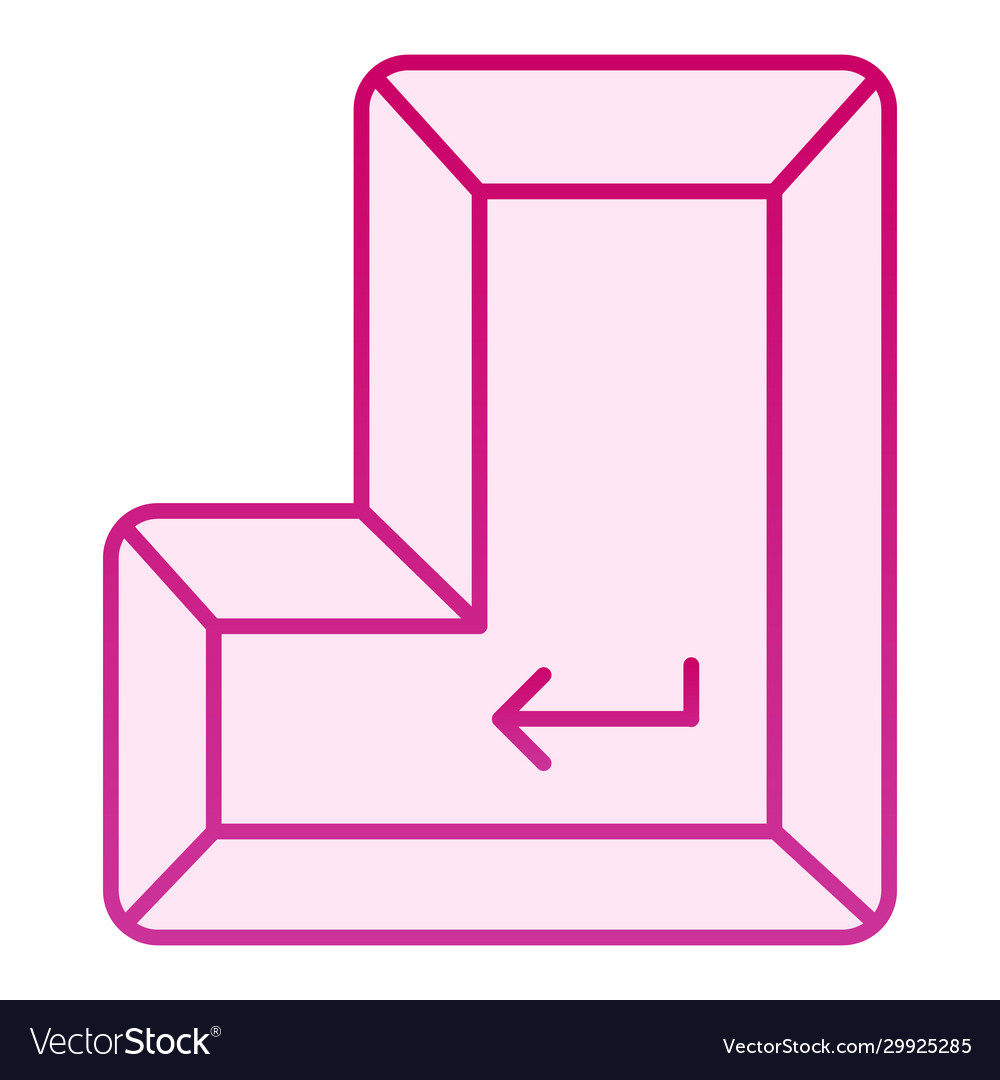 Enter key flat icon button vector image Enter key flat icon button
