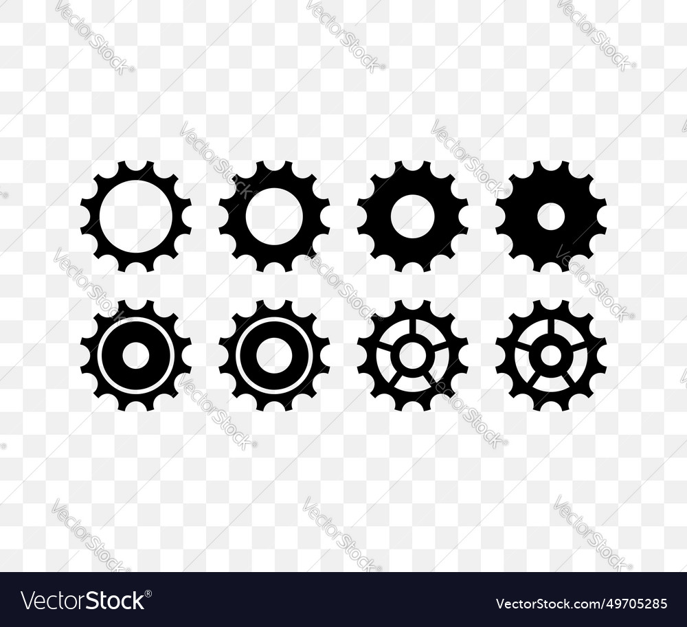 Gears set graphic design Royalty Free Vector Image