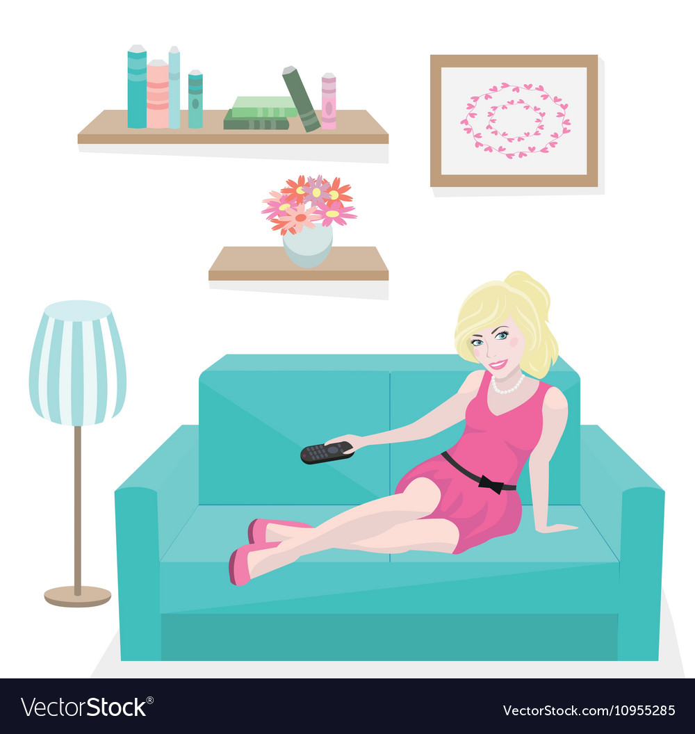 Girl resting on couch