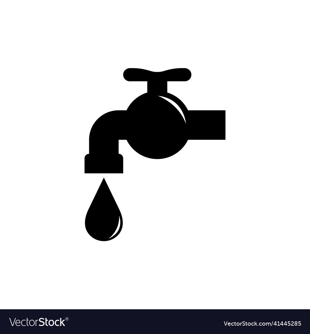 Kitchen faucet icon stock flat design style Vector Image