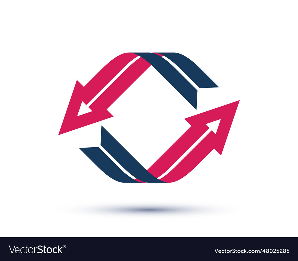 Loop arrows logo or sign double refresh