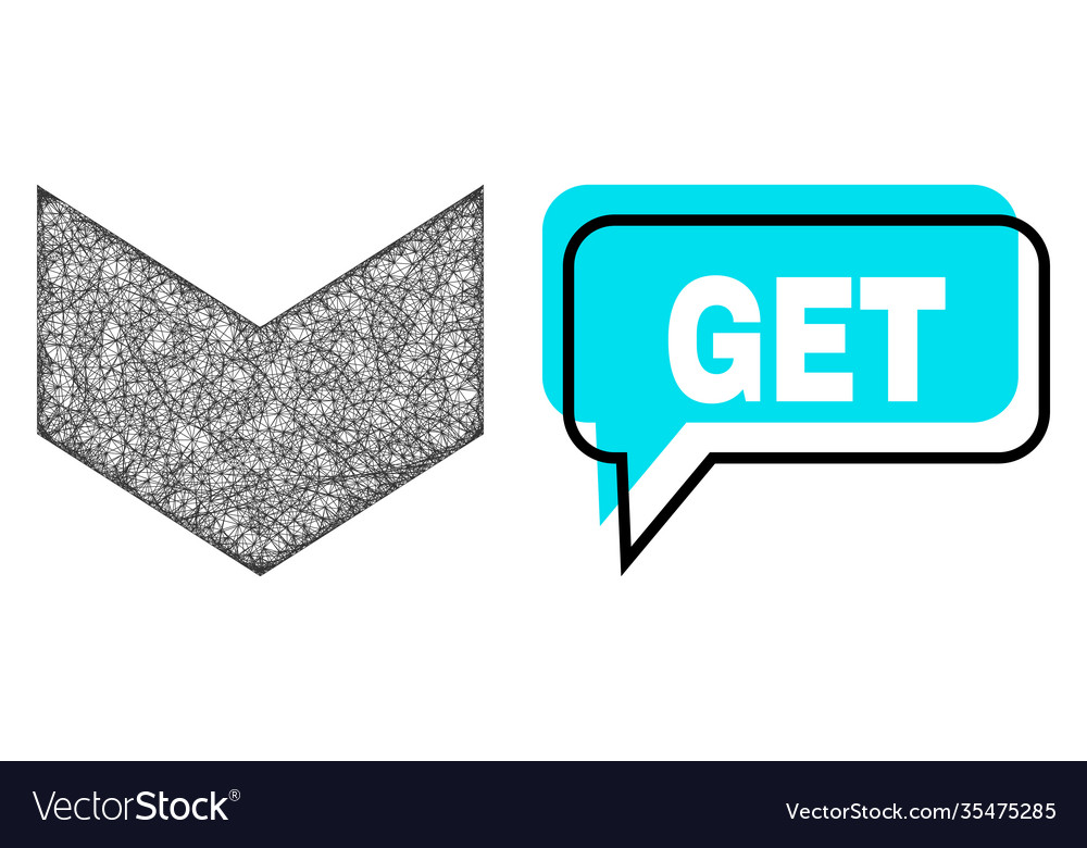Misplaced get chat frame and linear direction down vector image Misplaced get chat frame and linear direction down