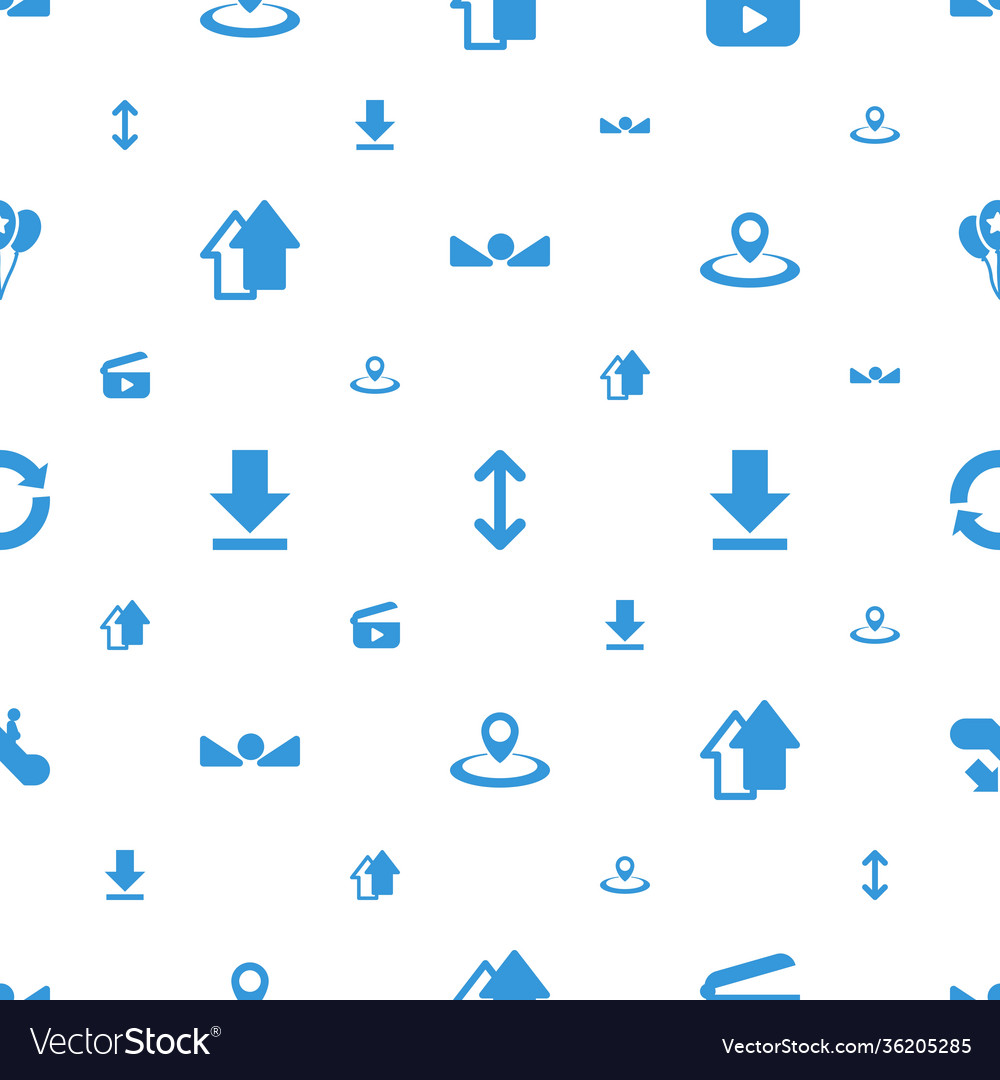 Navigation icons pattern seamless white background vector image Navigation icons pattern seamless white background