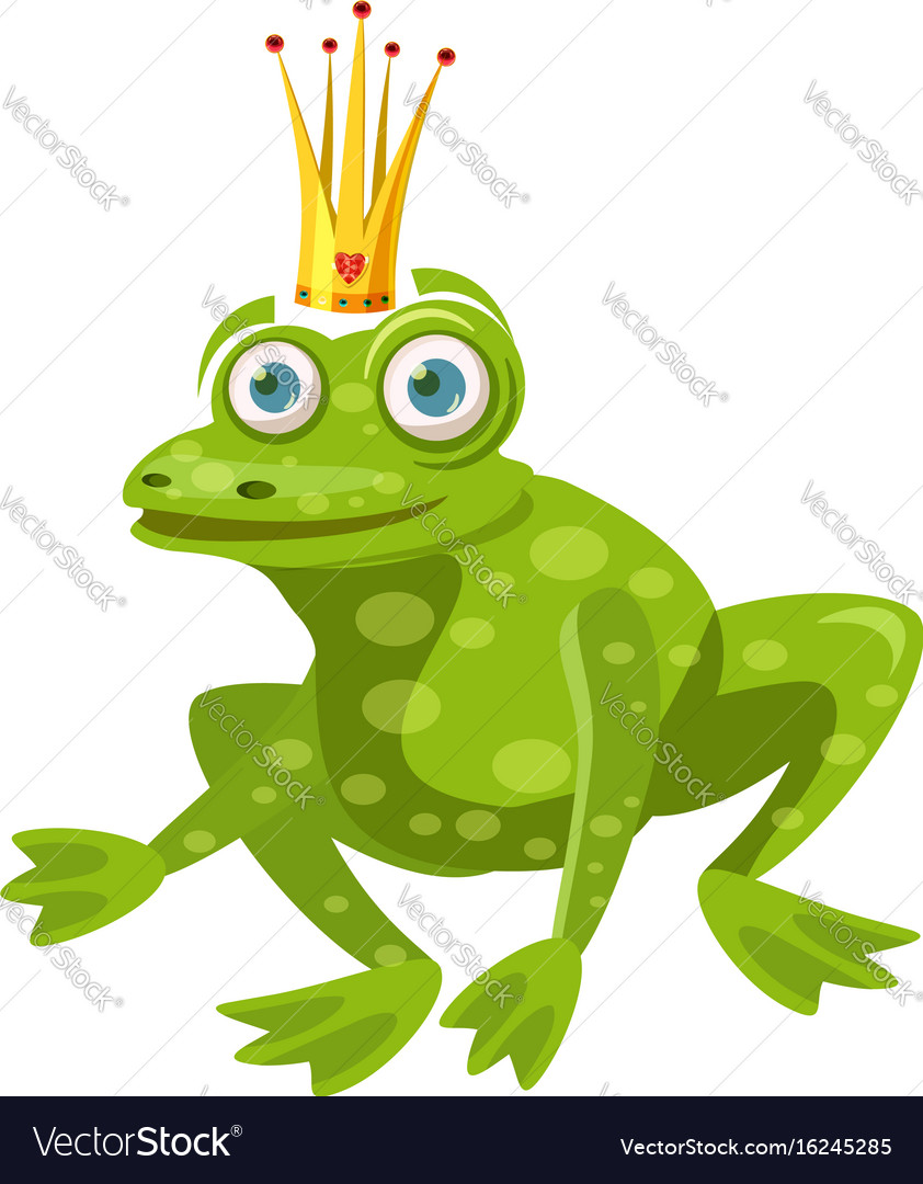 Princess frog icon cartoon style Royalty Free Vector Image