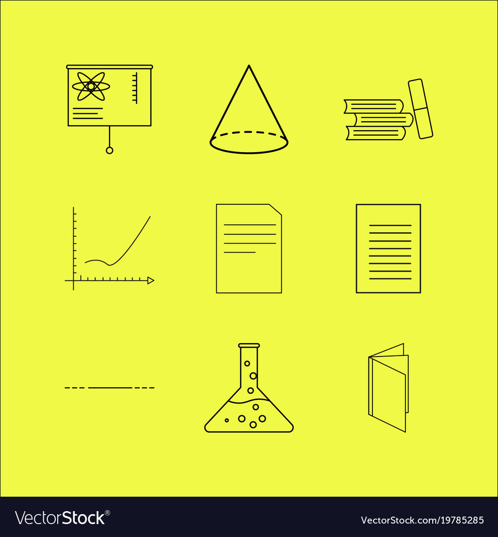 Science linear icon set simple outline icons