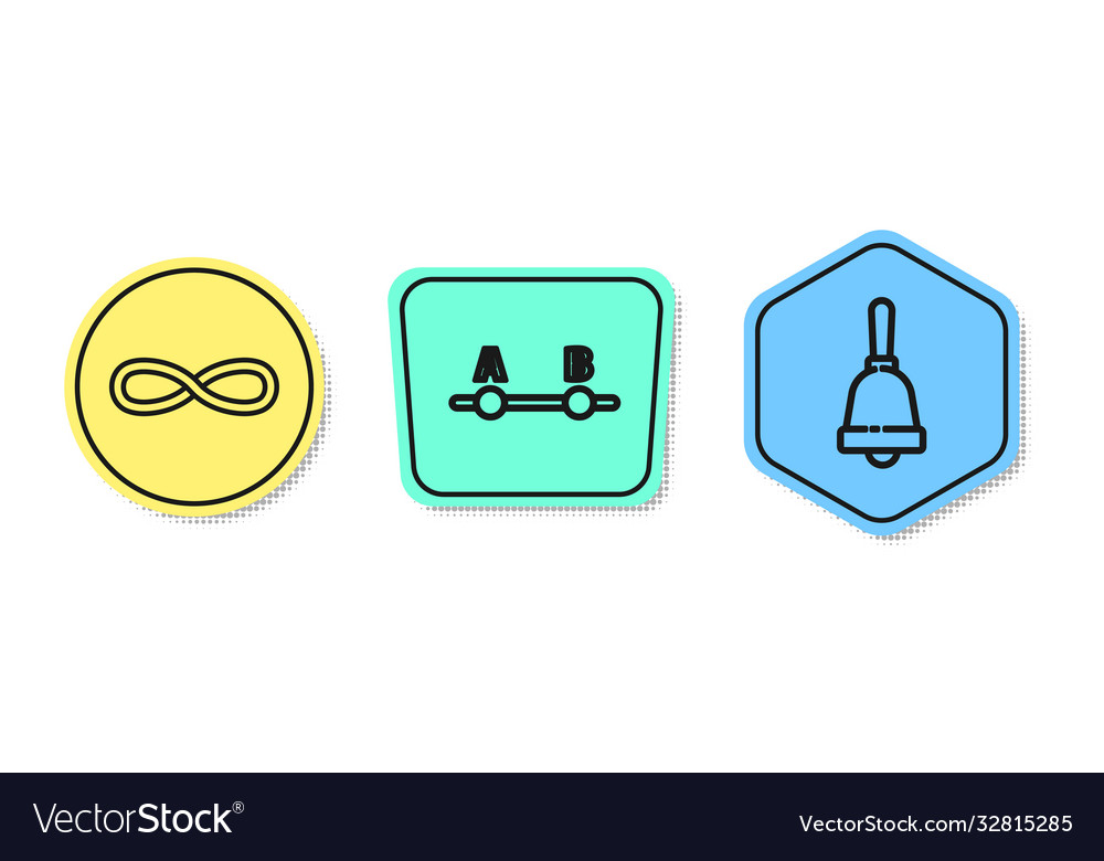 Set line function mathematical symbol test vector image Set line function mathematical symbol test