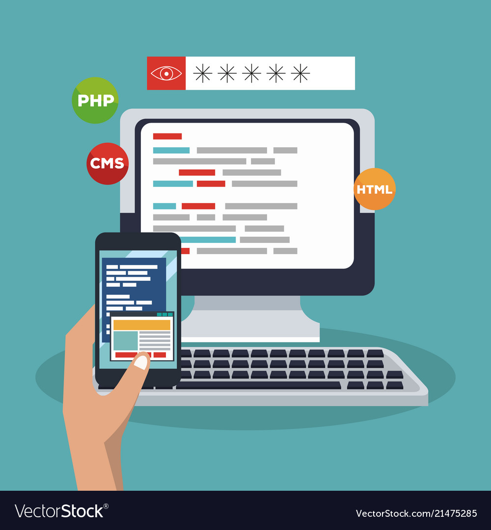 Software und Programmierung vector image Software und Programmierung