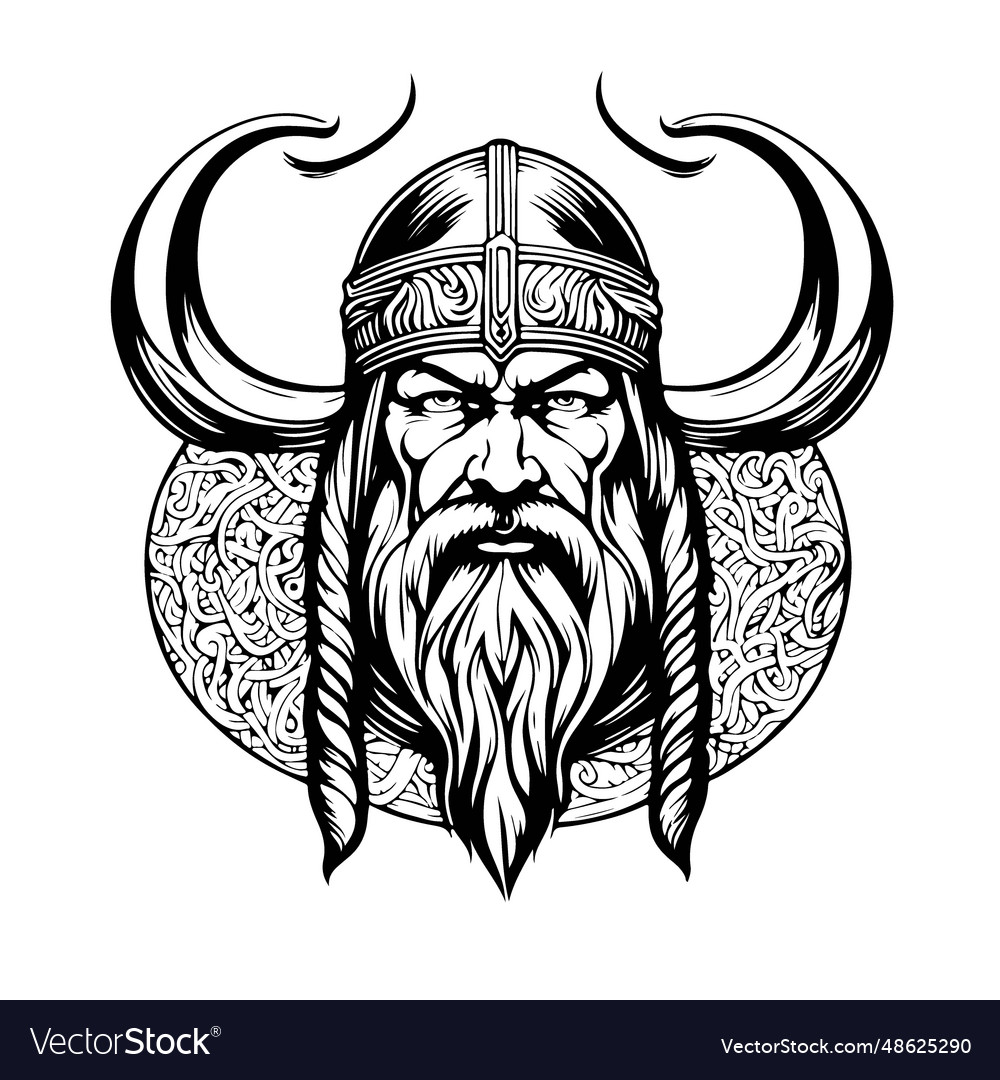 Beautiful lovely art viking emblem symbol Vector Image