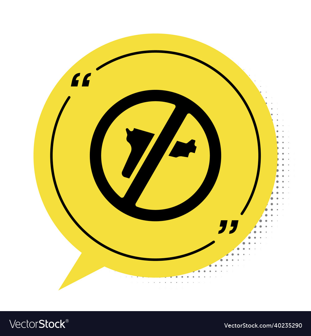 Black no war icon isolated on white background vector image Black no war icon isolated on white background
