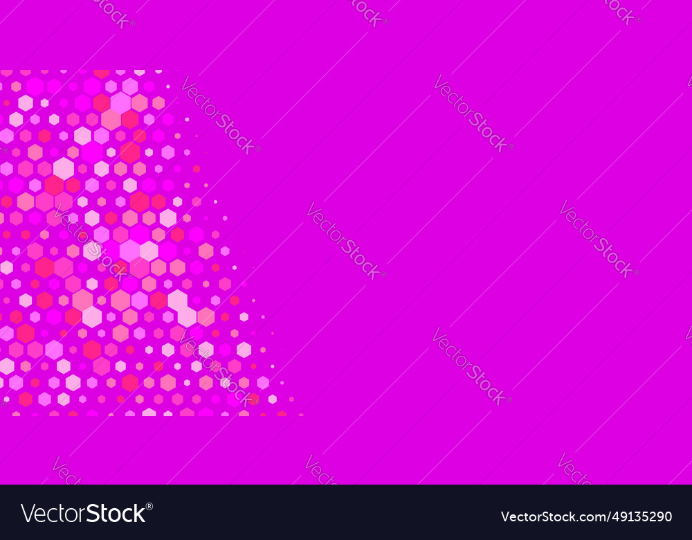 Geometric multi size hexagon with color