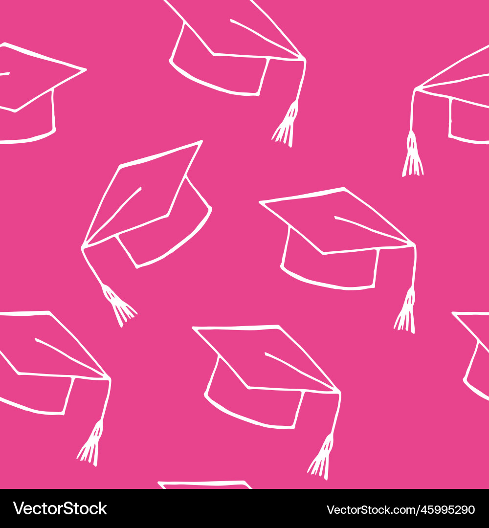Graduation Cap Background Pink Graduation Cap With Gleaming Purple
