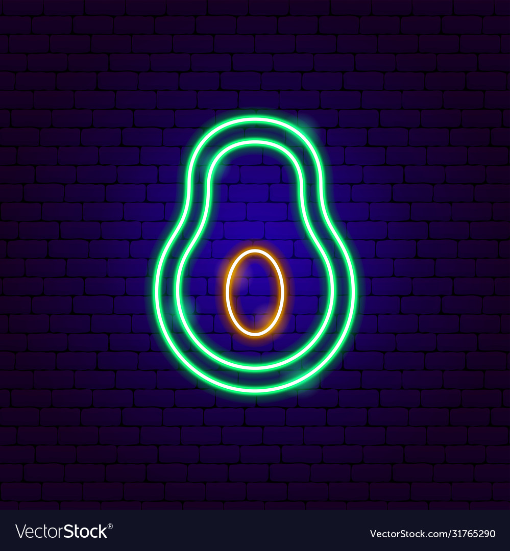 Avocado deals neon light