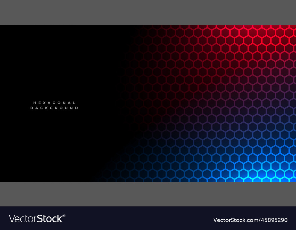 Hexagonal grid texture background with light