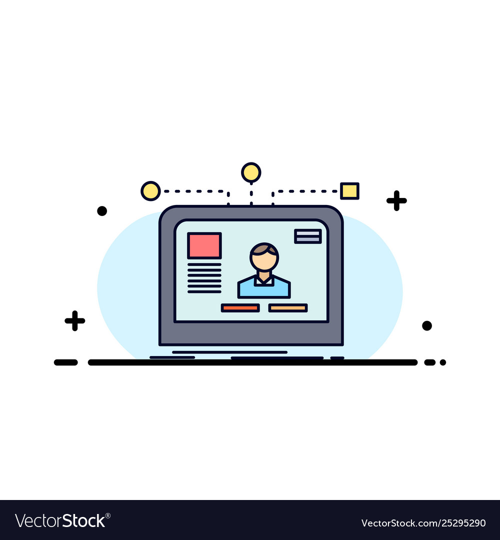 Interface website user layout design flat color vector image Interface website user layout design flat color