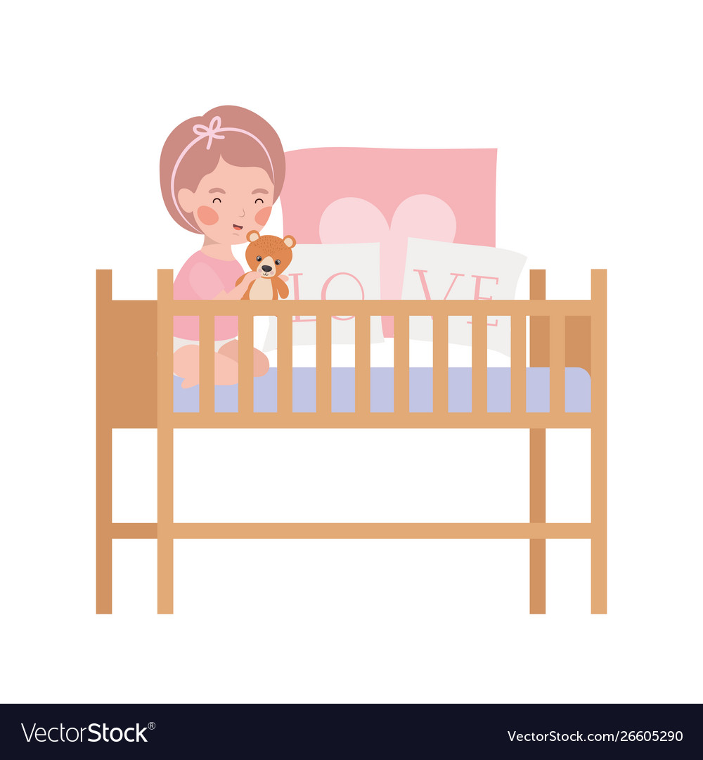 Isolated baby girl design