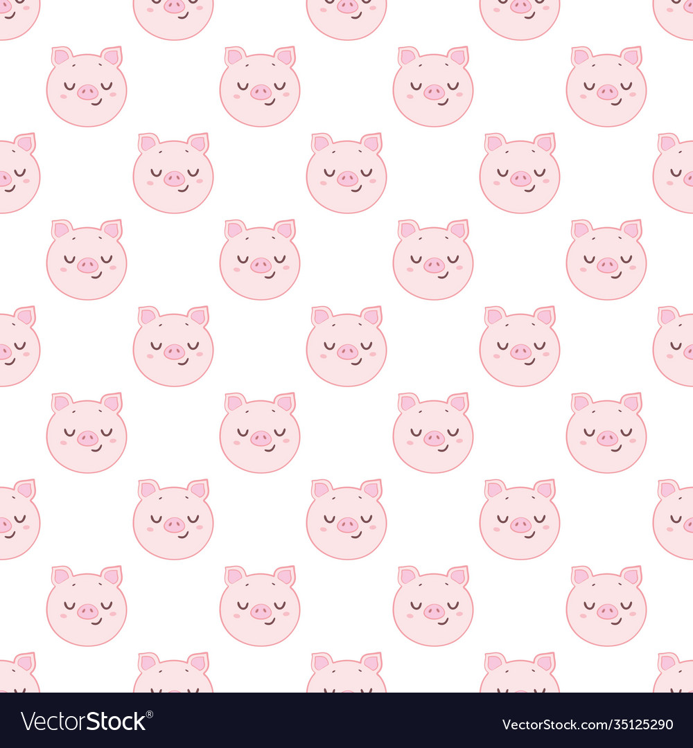 Seamless pattern piggy art background design vector image Seamless pattern piggy art background design