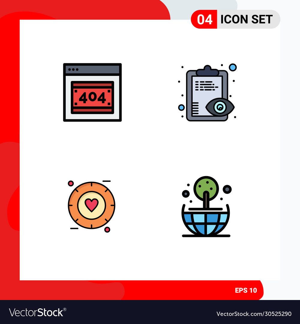 Set 4 filledline flat colors on grid for error