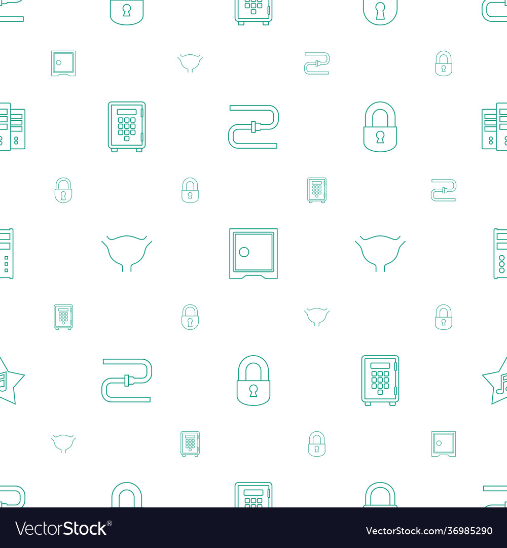 System icons pattern seamless white background