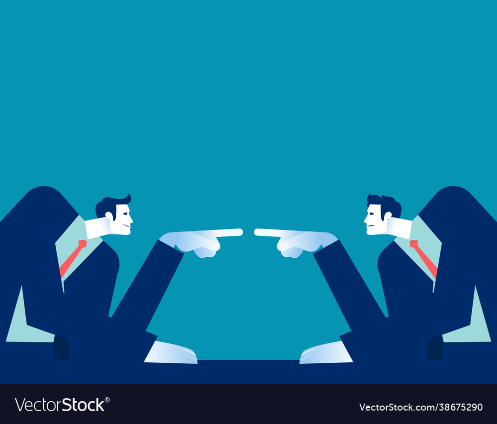 two-business-person-accusing-each-other-royalty-free-vector