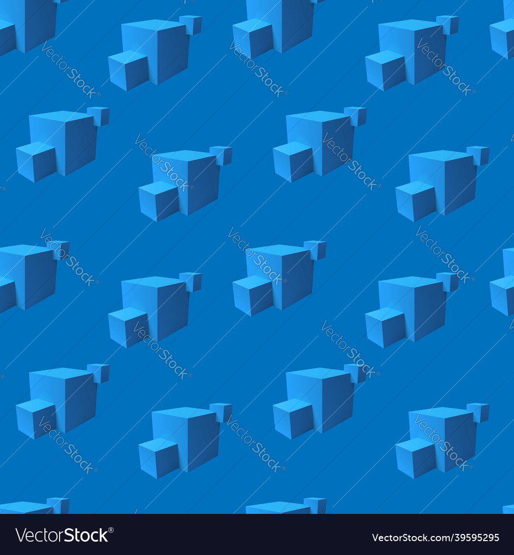 Abstract seamless pattern with overlapping blue vector image Abstract seamless pattern with overlapping blue