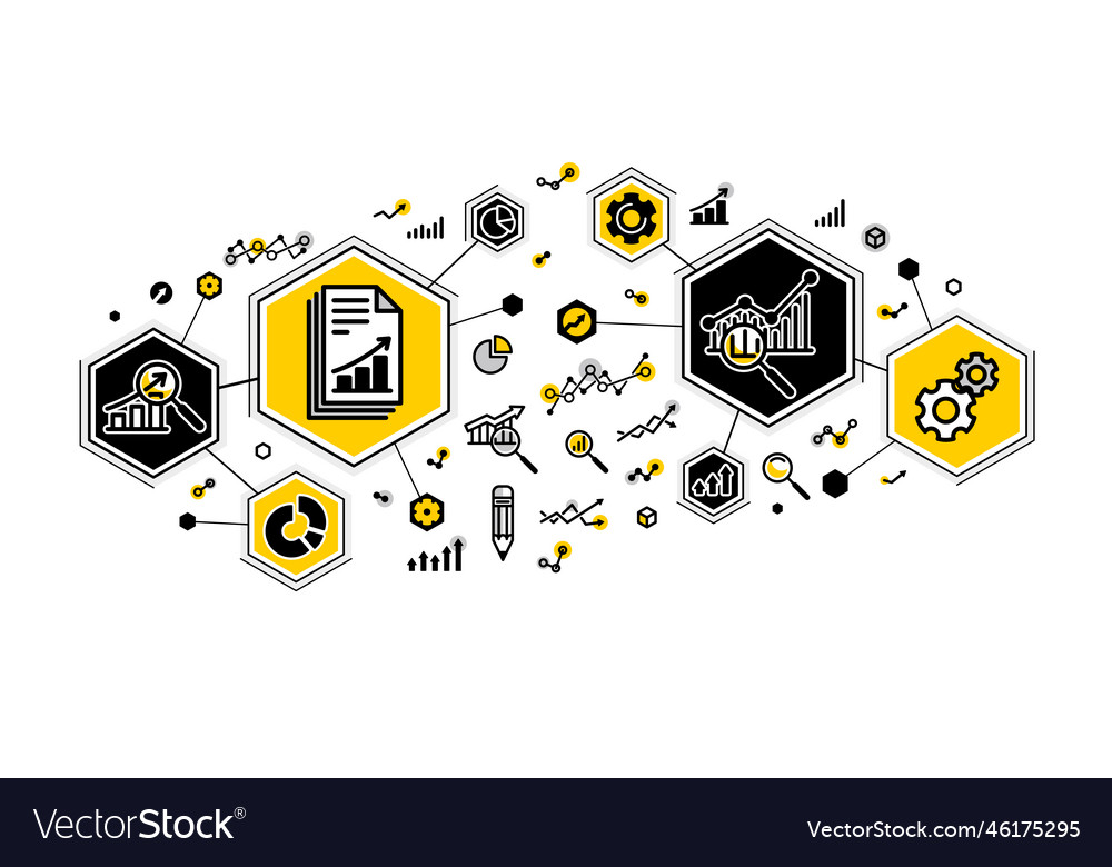 Analysis of some data or financial analytics Vector Image