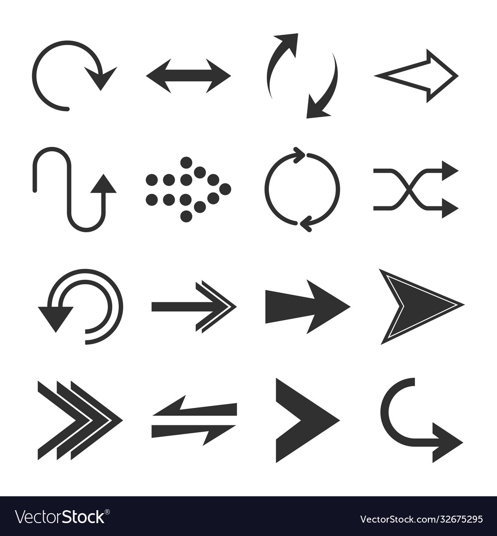Arrows direction guide cursor web navigation icons
