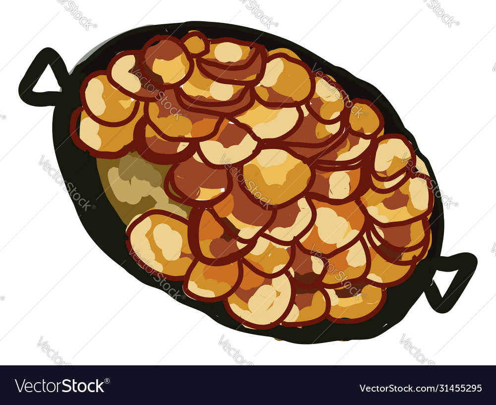 Baked potato on white background Royalty Free Vector Image