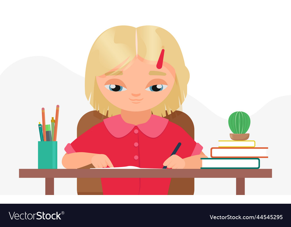 Children study education at home or classroom Vector Image