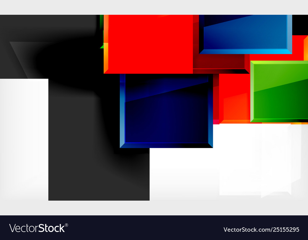 Colorful square and rectangle blocks background vector image Colorful square and rectangle blocks background