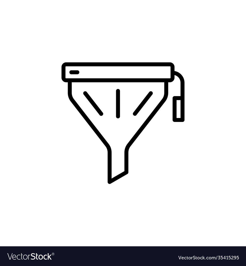 Filter icon line style perfect for website vector image Filter icon line style perfect for website