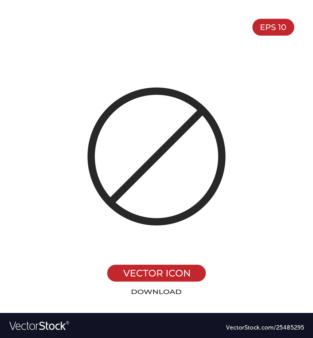 No sign icon Royalty Free Vector Image - VectorStock