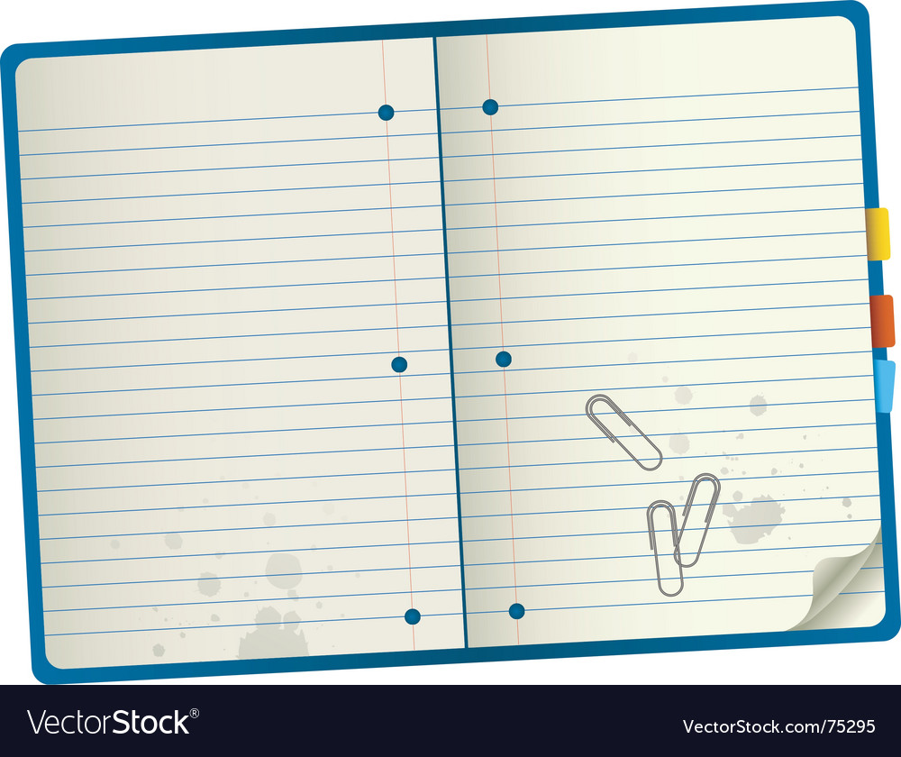 School Notebook with Paper