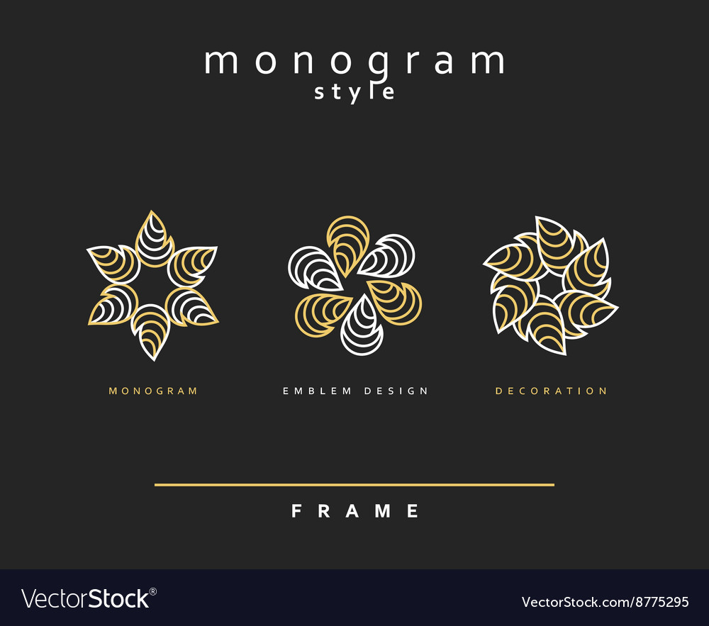 Set of elegant monogram design