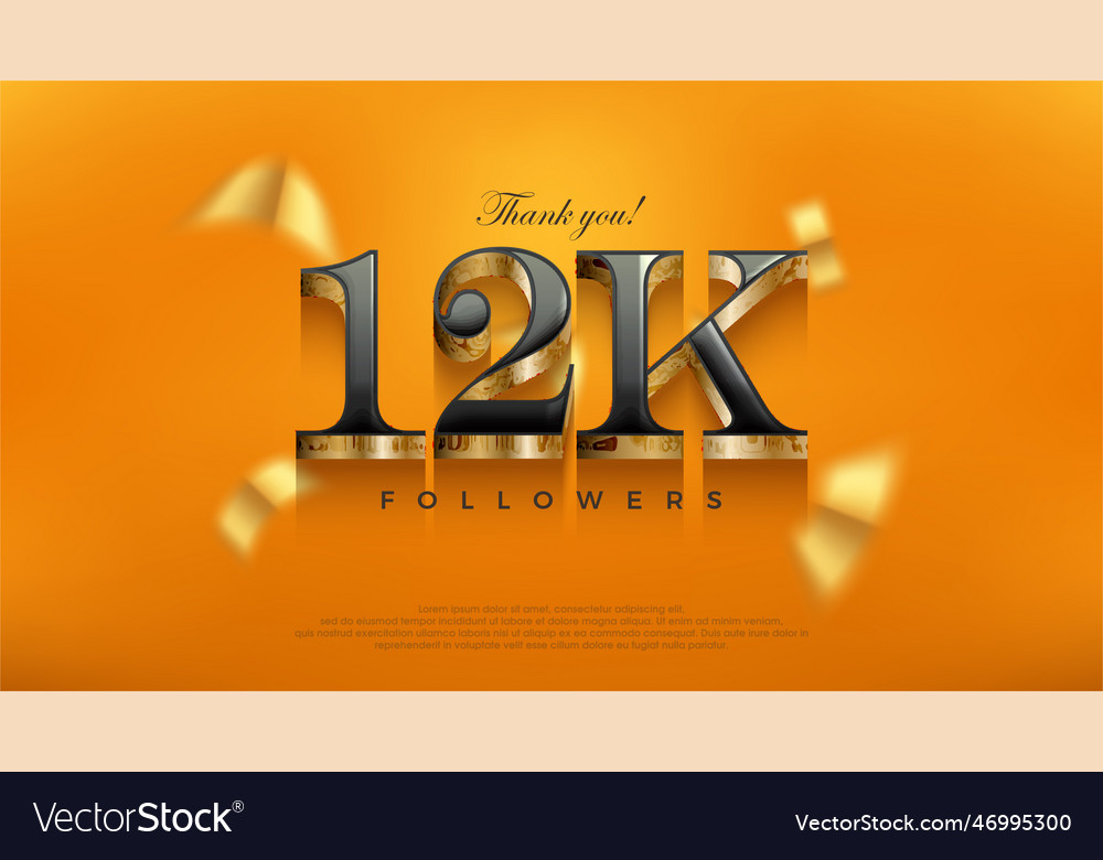 Celebration of achieving 12k followers posters Vector Image