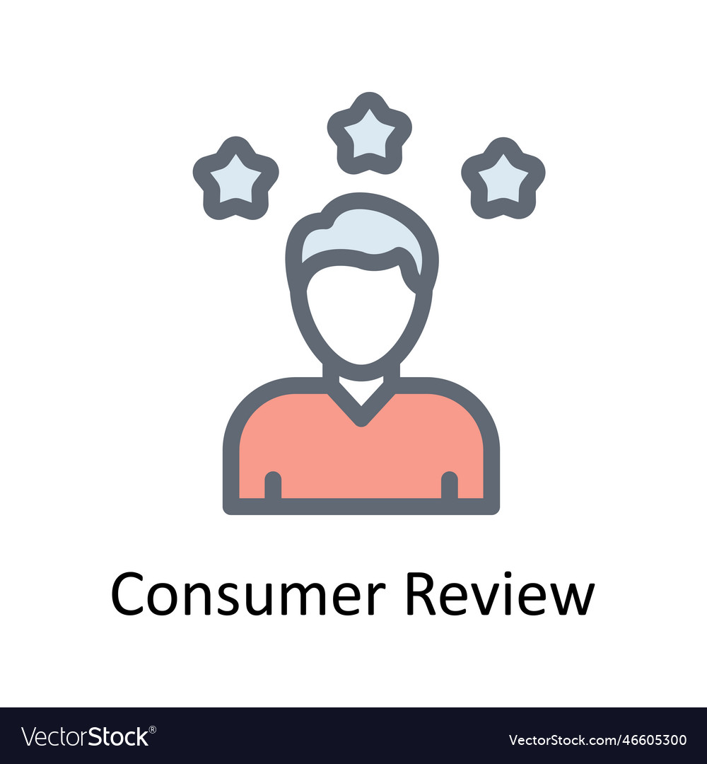 Consumer review fill outline icons simple Vector Image