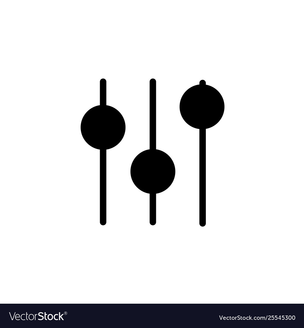 Equalizer icon on white background