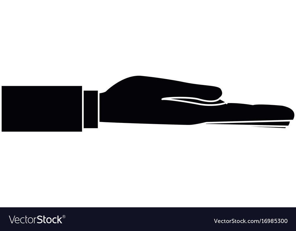 Extended hand ready to accept gesture