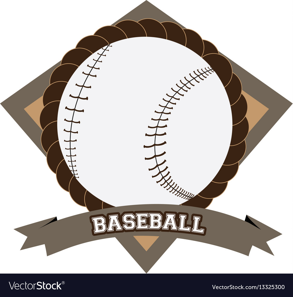 Isolated baseball emblem Royalty Free Vector Image