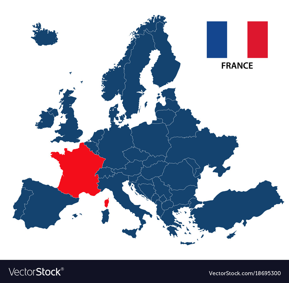 France Highlighted On World Map - Domini Hyacintha