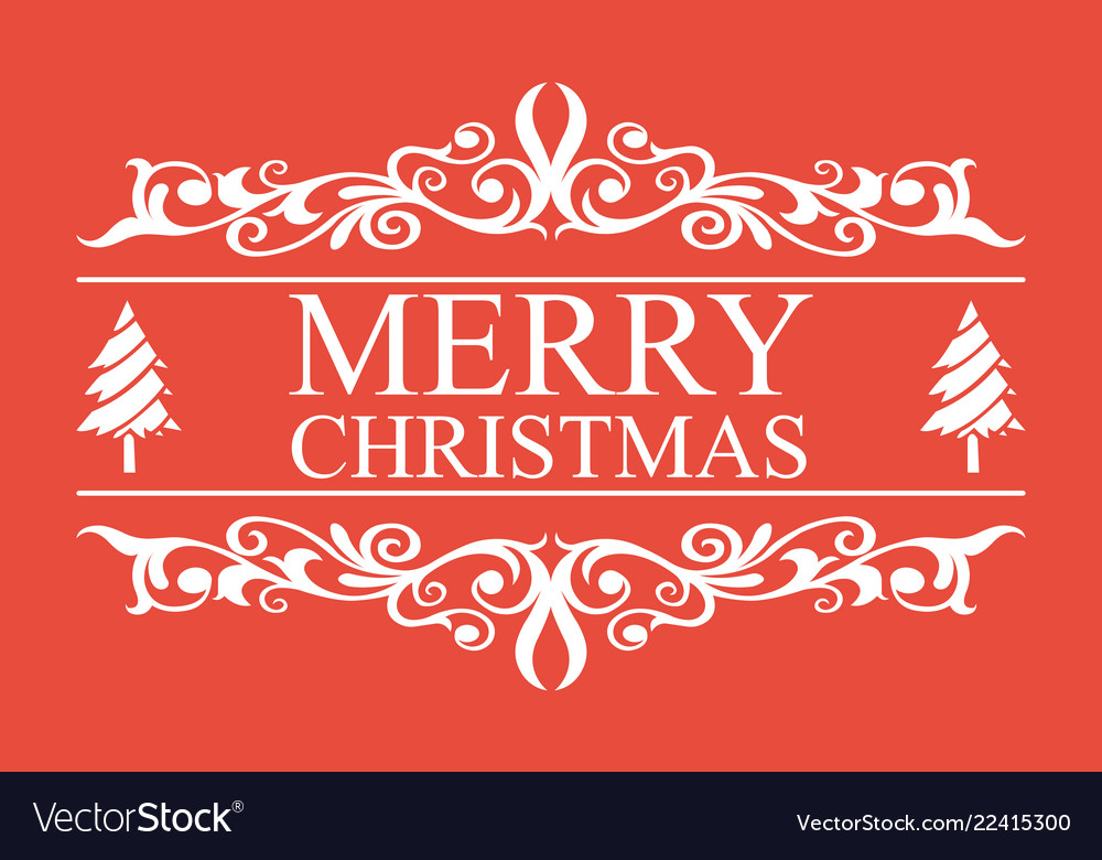 Merry christmas text for designing letters beauti Vector Image